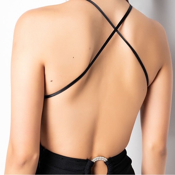 AKIRA MARTINIS AT MIDNIGHT BANDAGE MIDI DRESS - Picture 4 of 4